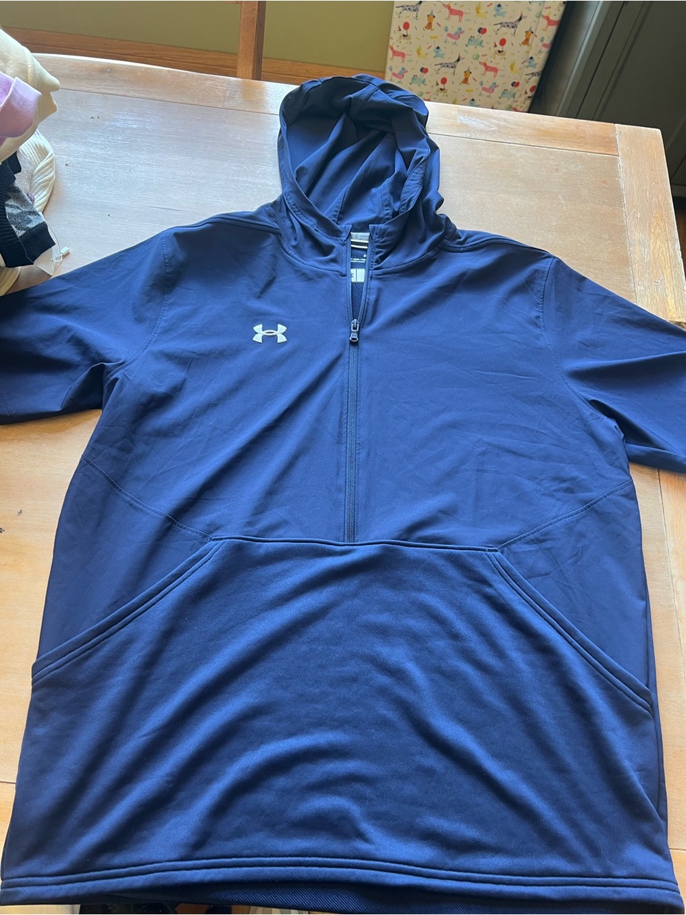 Under Armour Men’s Navy Blue Hooded Half-Zip Pullover